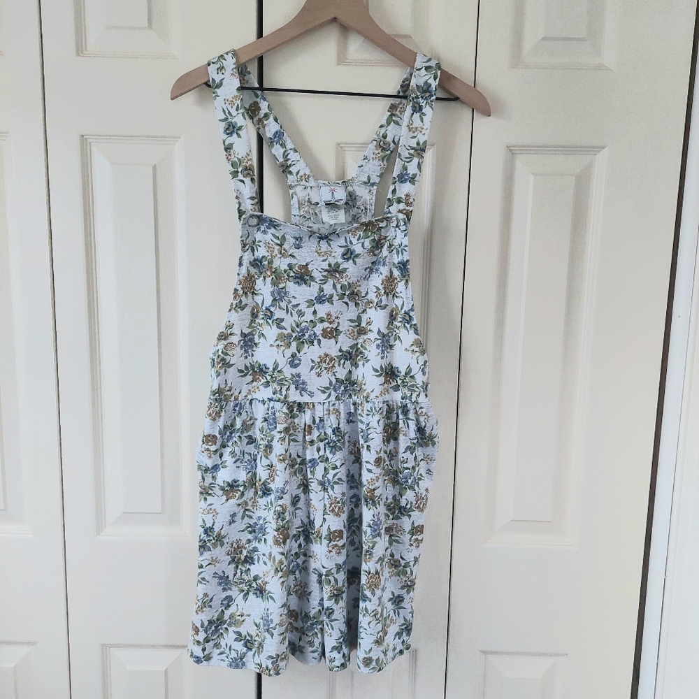 Vintage 90s K.W.B.L. Los Angeles Blue Floral Romper! Women's Sz. L! (D)